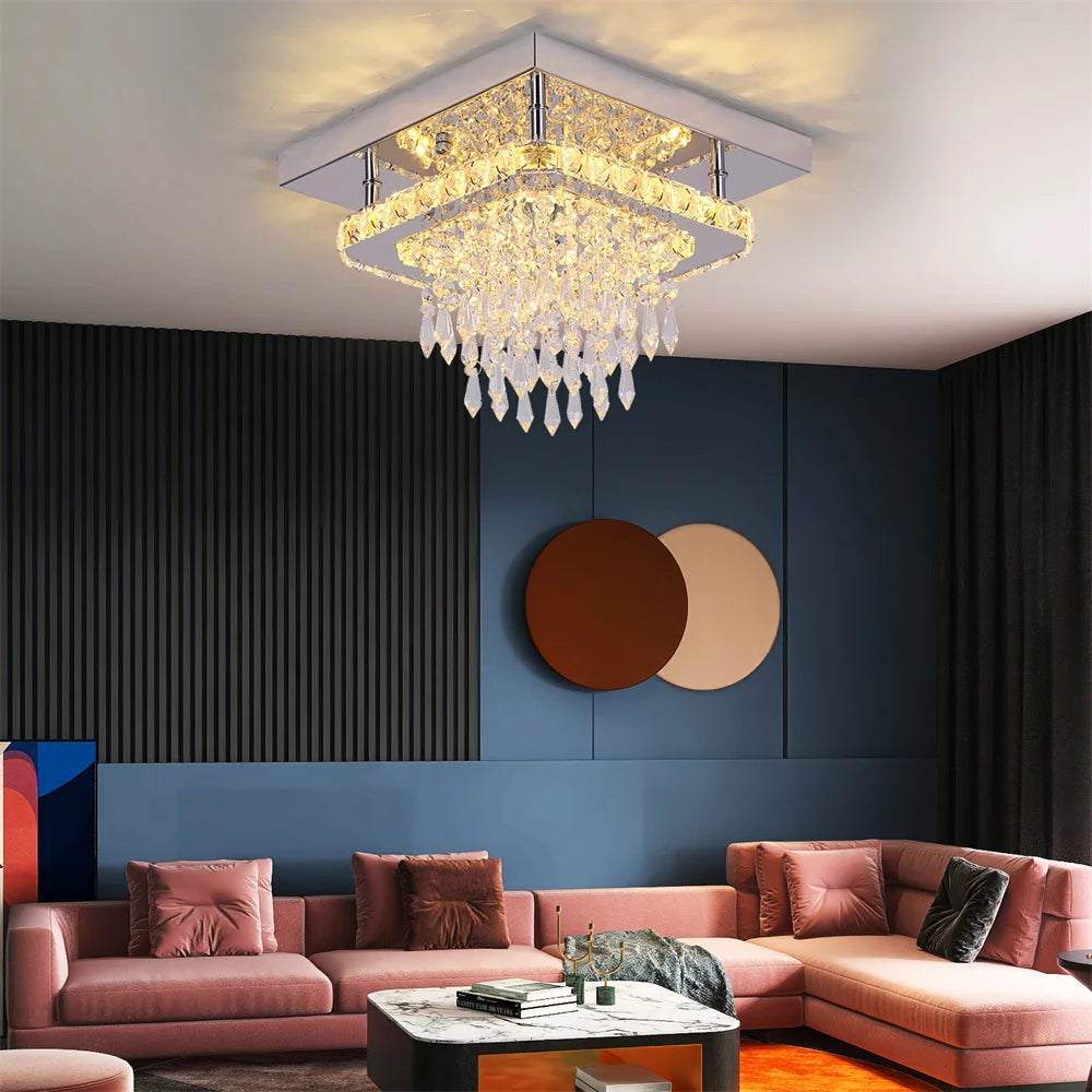 Luxura LED Crystal Pendant Chandelier – Modern Elegance for Elevated Spaces