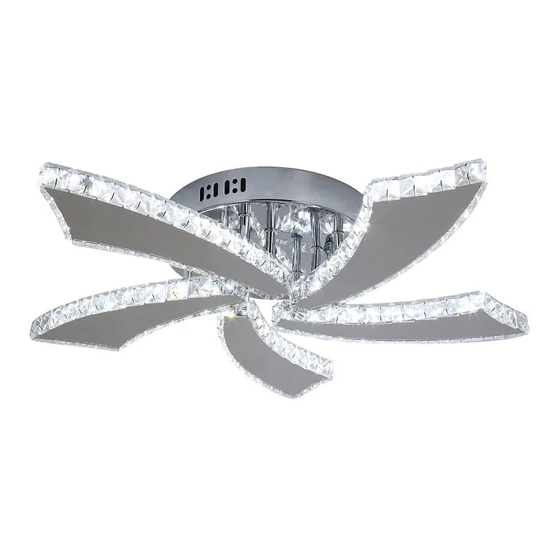 Astralis K9 Crystal LED Chandelier – Polished Chrome Ceiling Light for Modern Living Spaces