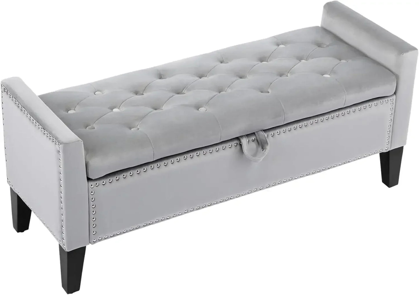 The Élan Velvet Storage Bench – Elegance Meets Function in Every Detail