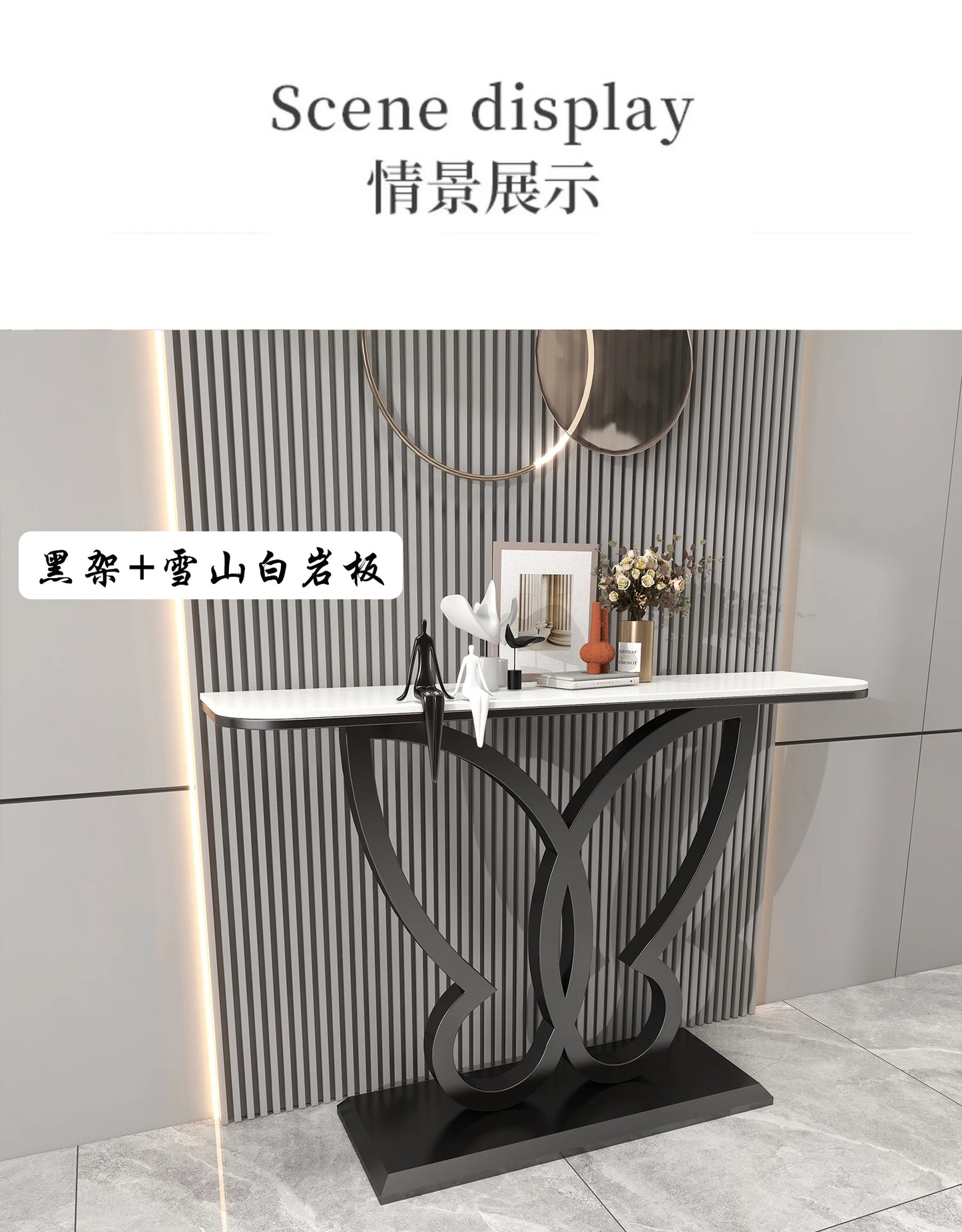 LunaEdge Modern Corner Console Table – Sleek Minimalist Luxury for Living Room, Entryway & Home Elegance