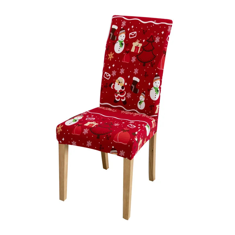 Christmas Luxe Chair Cover — Holiday Dining Elegance for Parties & Gatherings