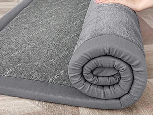 Cream Quietude Classic: Non-Slip Minimalist Tatami Living Room & Bedroom Rug