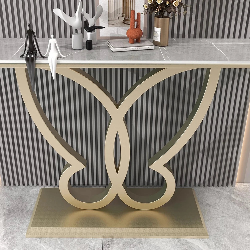 LunaEdge Modern Corner Console Table – Sleek Minimalist Luxury for Living Room, Entryway & Home Elegance