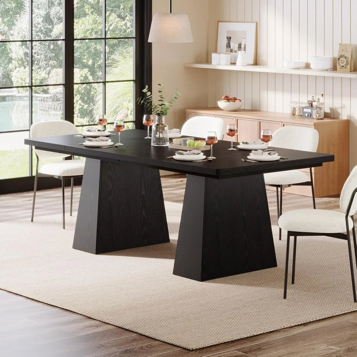 The Savoy Black Dining Table – 63" Statement Piece for Modern Gatherings