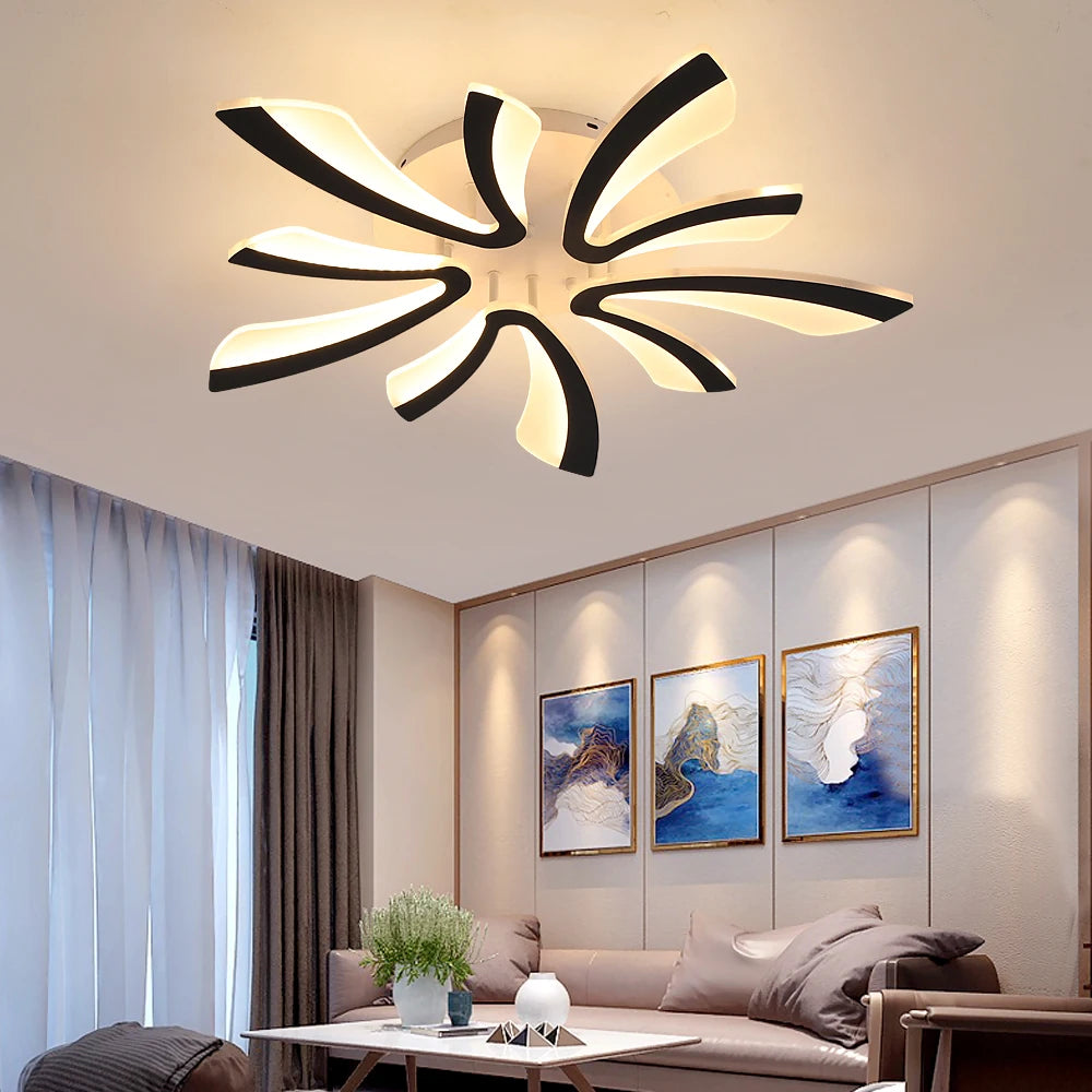 LuminTree Modern Acrylic LED Ceiling Lamp – Remote Dimming Tree Branch Chandelier for Living, Dining & Bedroom Serenity