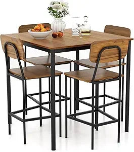 The Kensington Luxe 5-Piece Counter Height Dining Set – Elevated Comfort, Timeless Elegance