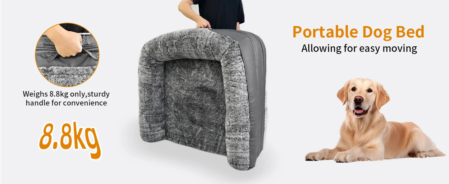 Foldable Human Dog Bed – 2-in-1 Calming Plush Sofa Lounge for Adults & Pets (Washable, Waterproof, Weighted Comfort)