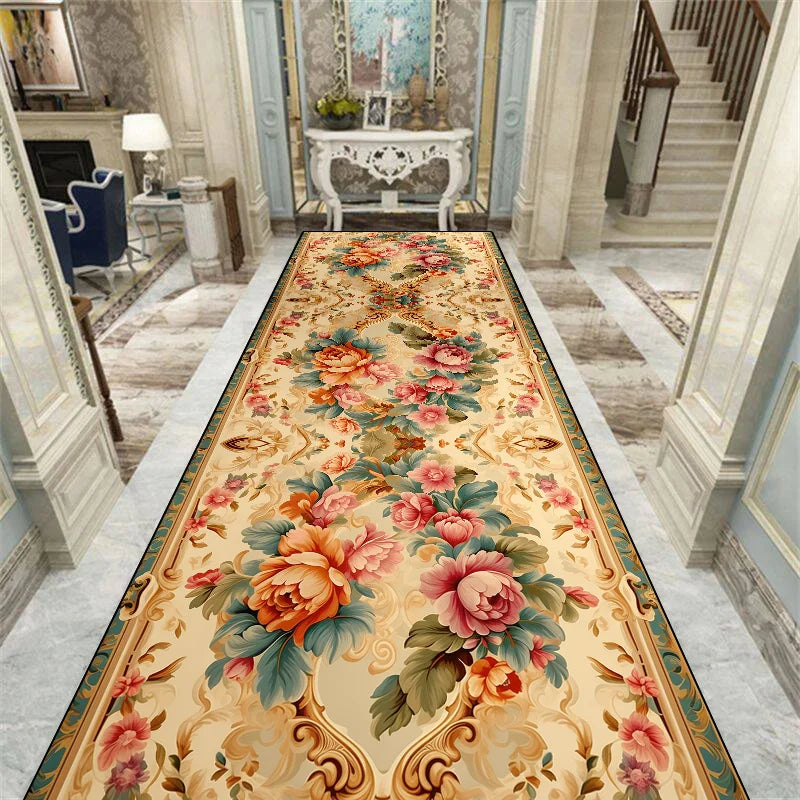 RoyalStride European Corridor Runner – Luxury Non-Slip Aisle & Stairway Carpet with Custom Length for Hallway, Kitchen & Home Décor