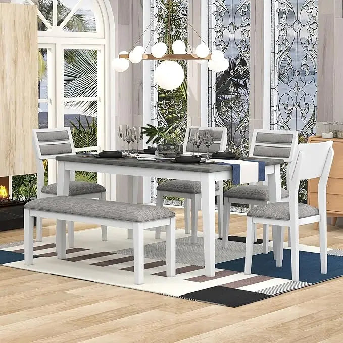 Belmont Manor 6-Piece Dining Set – Timeless Elegance, Modern Comfort