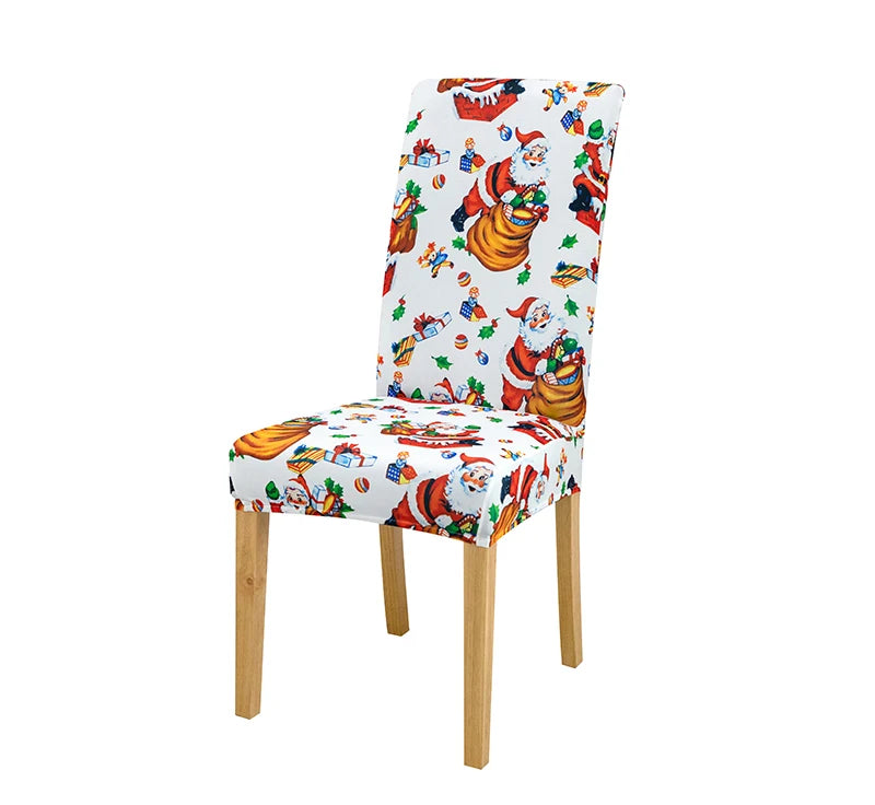 Christmas Luxe Chair Cover — Holiday Dining Elegance for Parties & Gatherings
