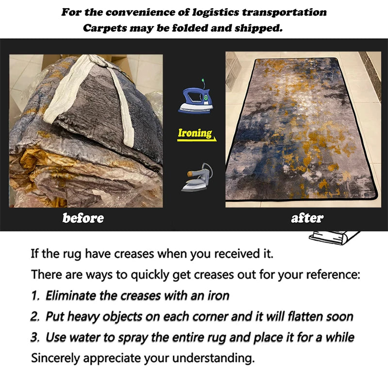 BohoPersia Retro Flannel Area Rug – Washable Anti-Slip Carpet for Living Room, Bedroom & Lounge Harmony