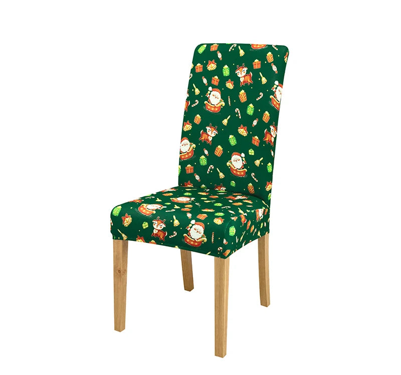 Christmas Luxe Chair Cover — Holiday Dining Elegance for Parties & Gatherings