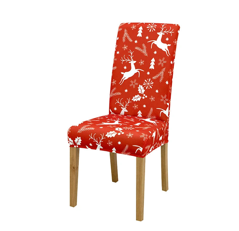 Christmas Luxe Chair Cover — Holiday Dining Elegance for Parties & Gatherings