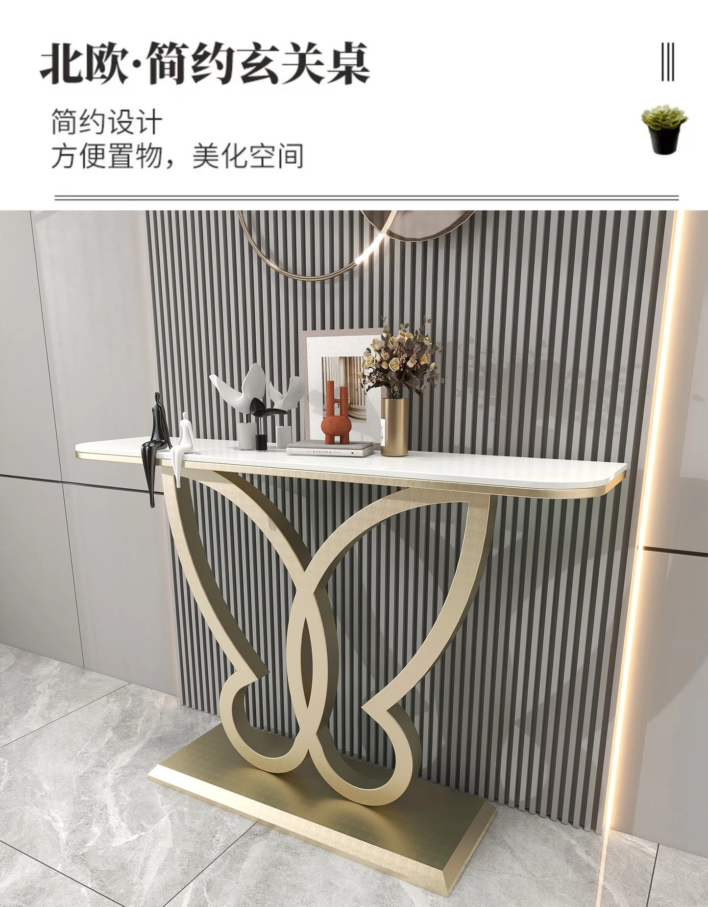 LunaEdge Modern Corner Console Table – Sleek Minimalist Luxury for Living Room, Entryway & Home Elegance