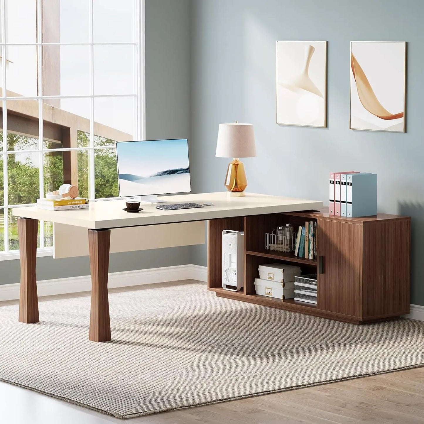 The Regency 71” L-Shaped Executive Desk – Sophisticated Functionality with Storage & Elegance