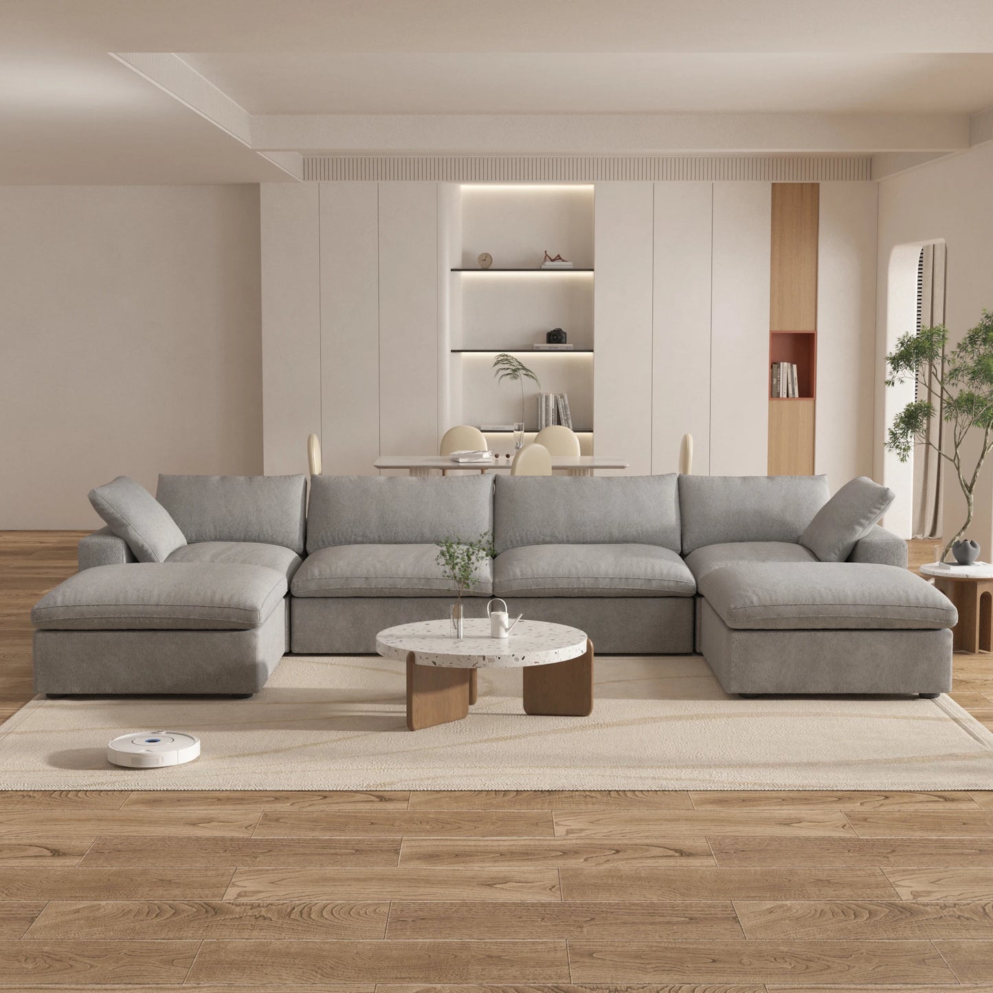 ☁️ The Iconic Cloud Modular Sectional: The Ultimate U-Shaped Comfort.