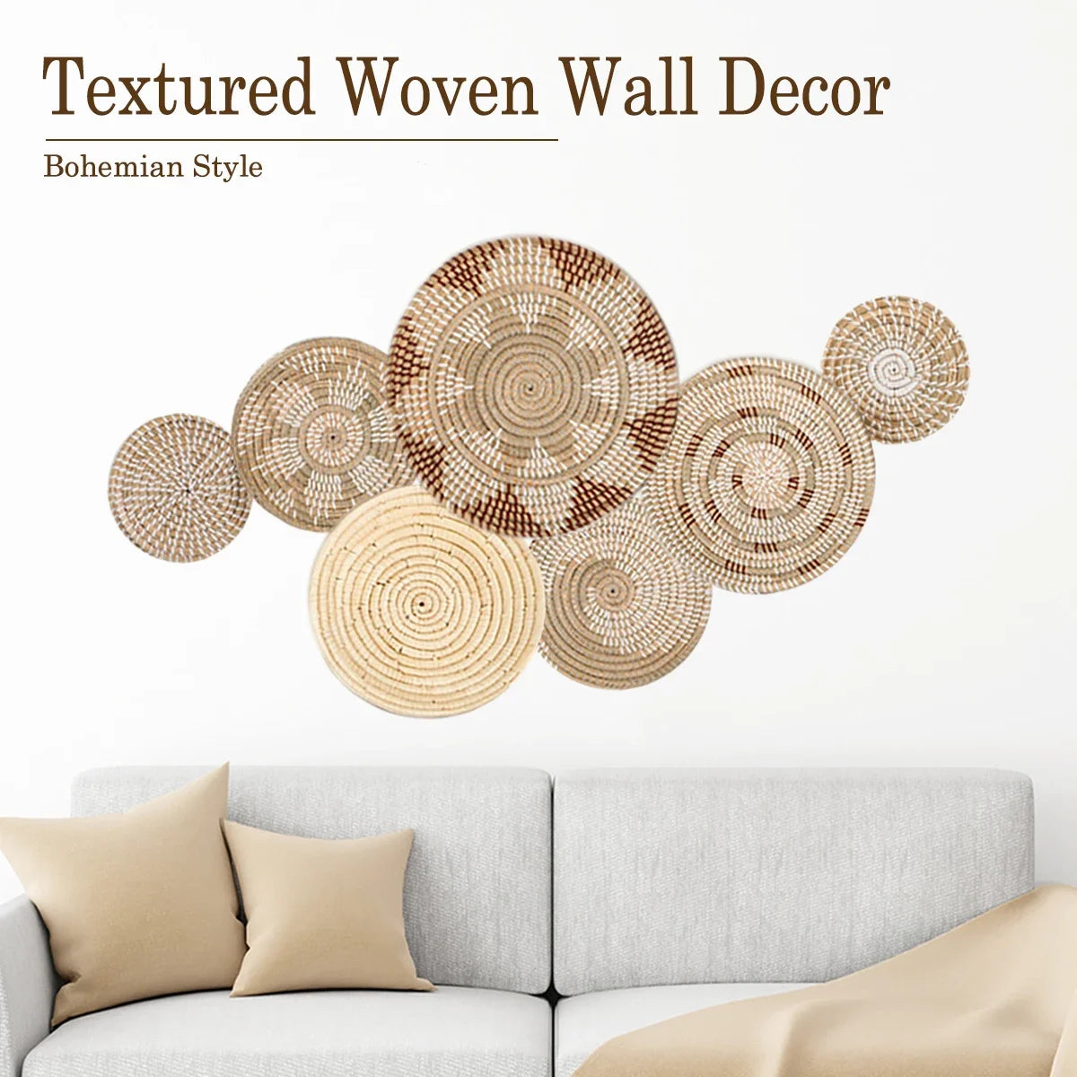 The Riviera Wicker Wall Ensemble – Artisan Elegance in Seven Timeless Pieces