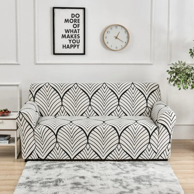 🌸 Capri Bloom Sofa Dress – Elastic Floral Furniture Cover for Effortless Elegance ✨