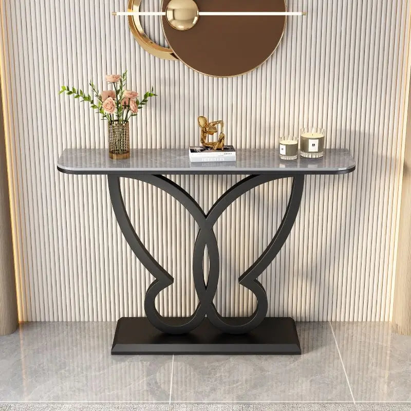 LunaEdge Modern Corner Console Table – Sleek Minimalist Luxury for Living Room, Entryway & Home Elegance