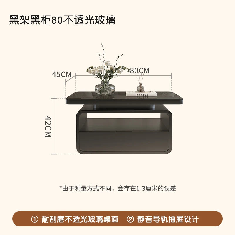 WhisperStone Luxe Living Room Coffee Table – Modern Minimalist Rock Slab Masterpiece with Storage, Style & Soul