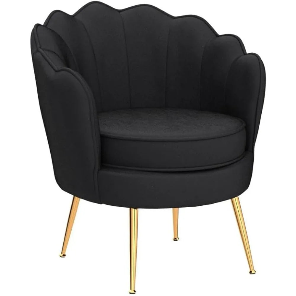 The Marlowe Velvet Barrel Chair – Luxe Lounge Seating with Gold Accents