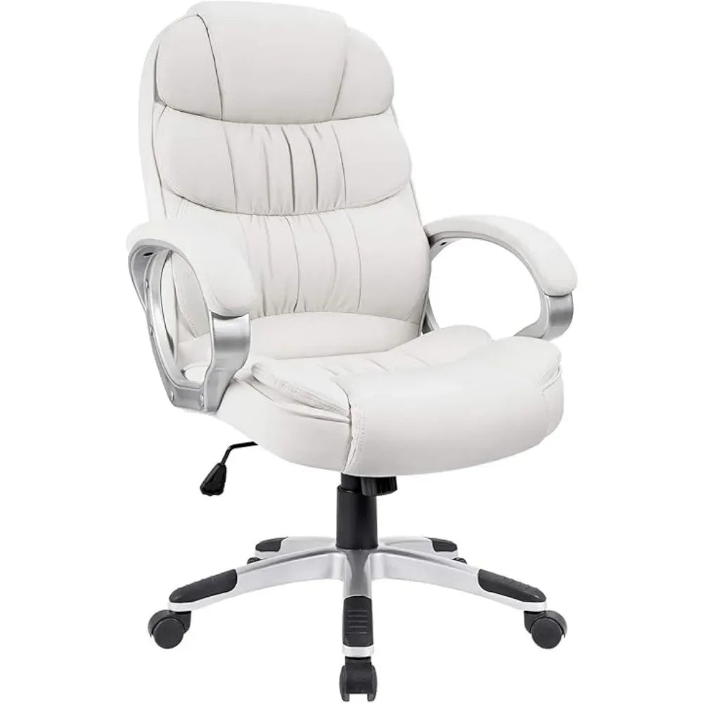 DUTRIEUX High-Back Executive Office Chair – Ergonomic PU Leather Swivel Desk Chair, Adjustable Height, Padded Armrests, Comfortable Design