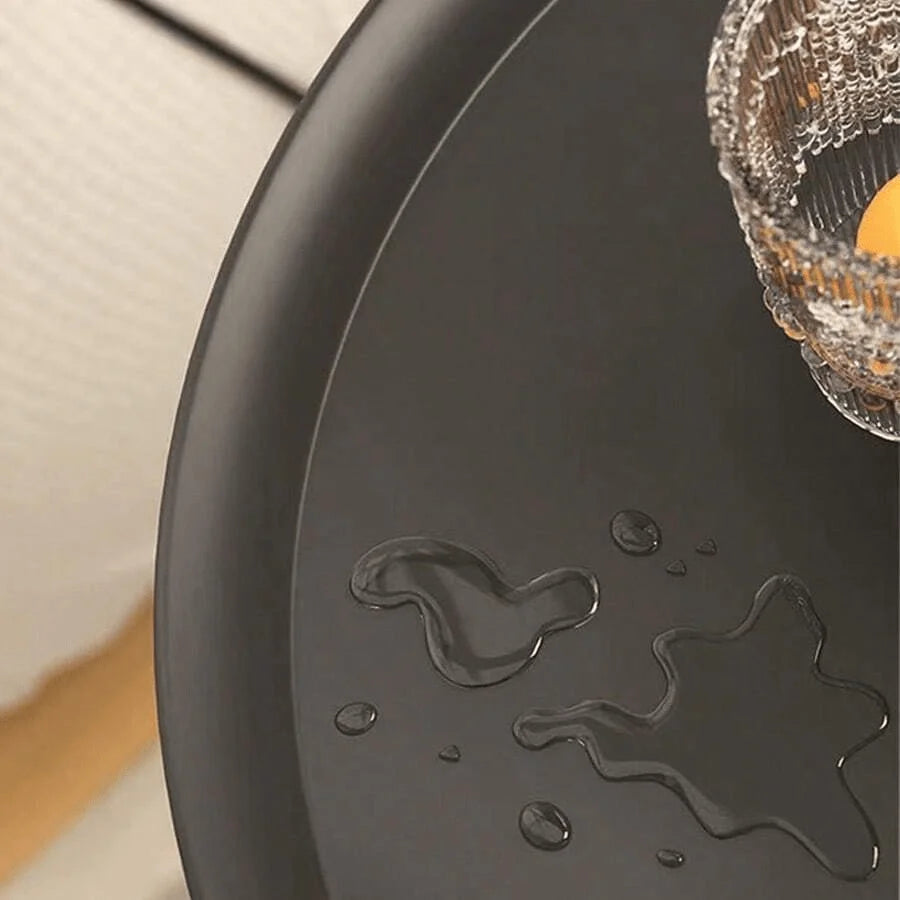 Golden Hush Nordic Coffee Table | Modern Round Metal Side Table For Living Room Elegance & Bedroom Warmth | Luxury Minimalist Accent Piece With Timeless Charm