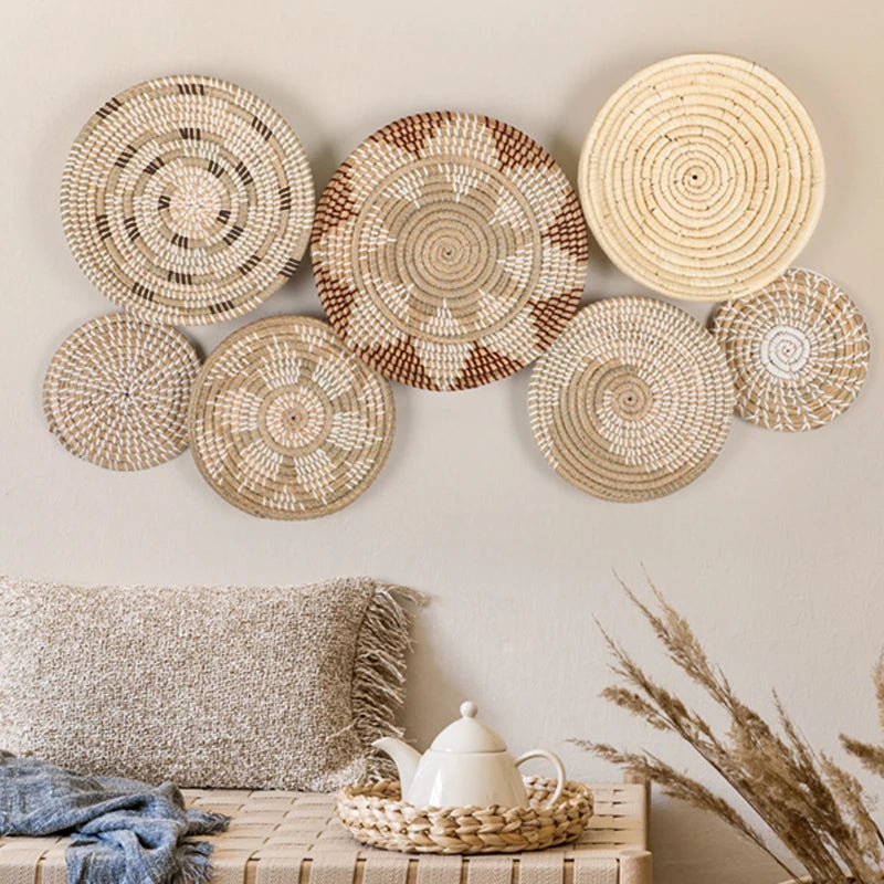 The Riviera Wicker Wall Ensemble – Artisan Elegance in Seven Timeless Pieces