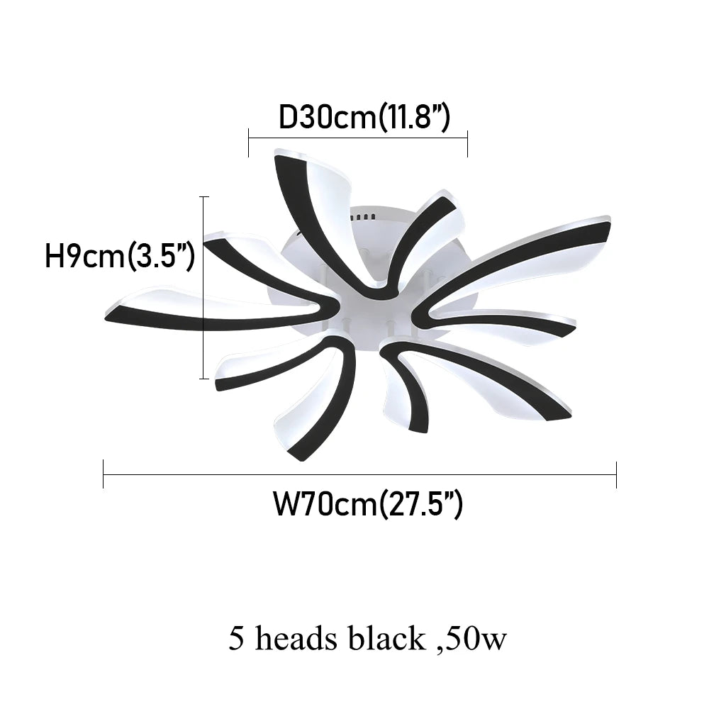 LuminTree Modern Acrylic LED Ceiling Lamp – Remote Dimming Tree Branch Chandelier for Living, Dining & Bedroom Serenity