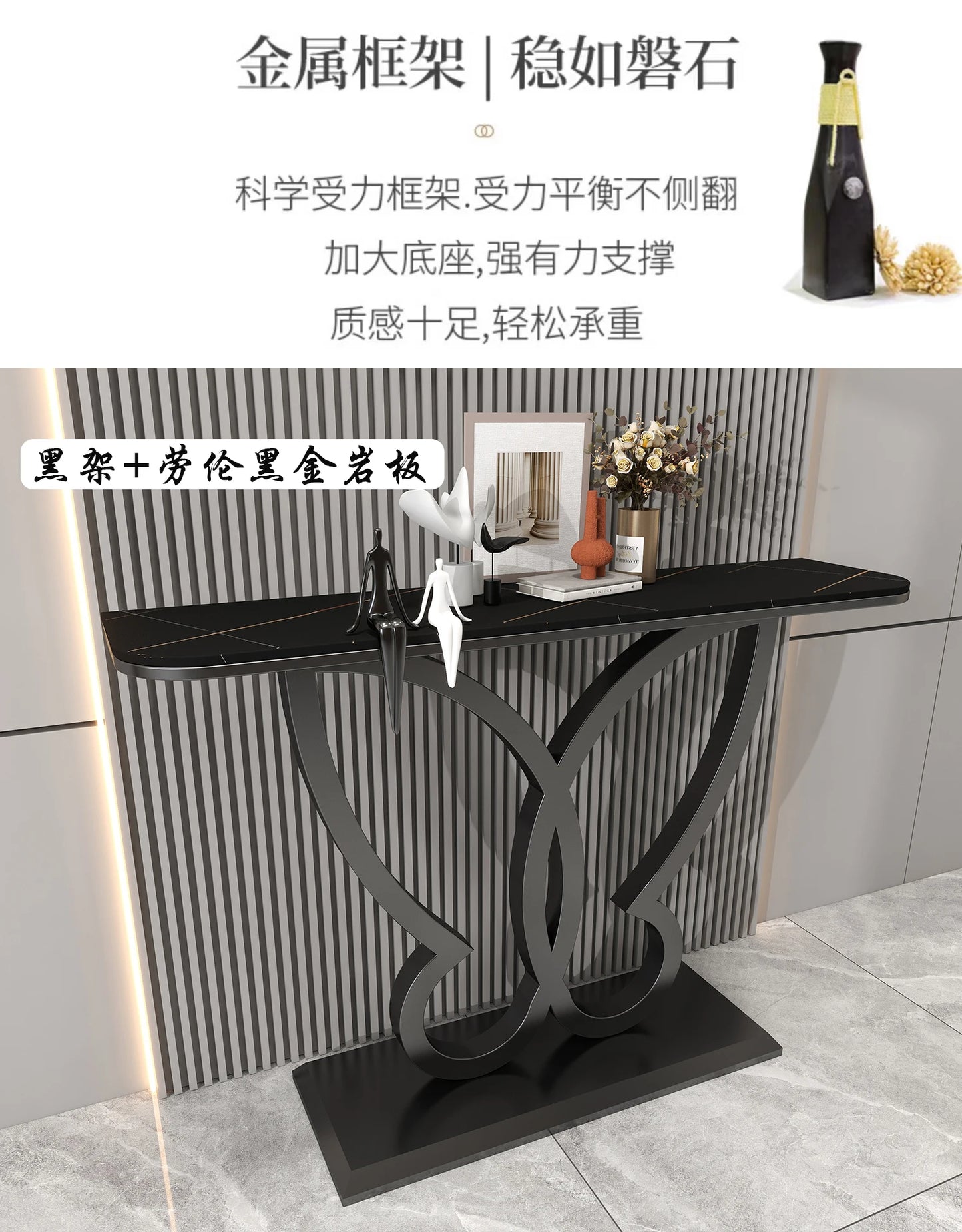 LunaEdge Modern Corner Console Table – Sleek Minimalist Luxury for Living Room, Entryway & Home Elegance