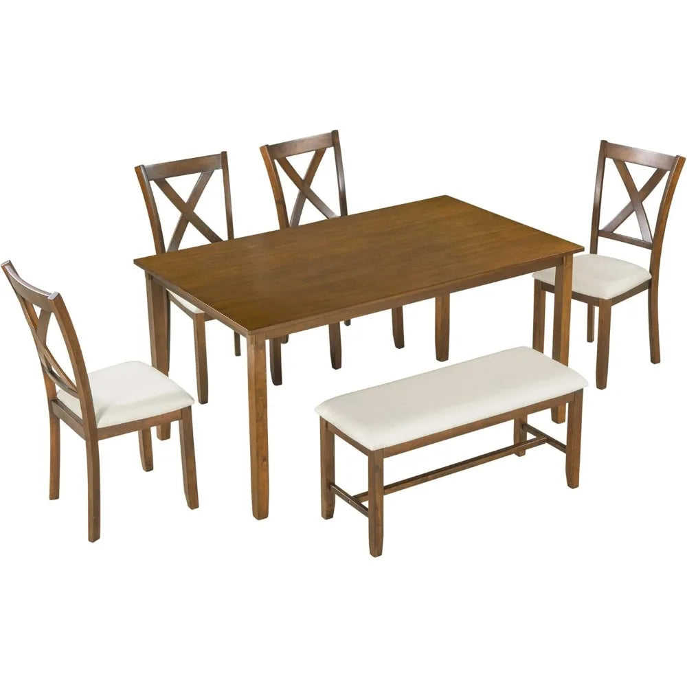 Belmont Manor 6-Piece Dining Set – Timeless Elegance, Modern Comfort