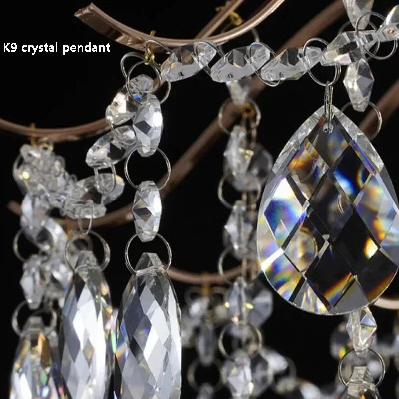 Aurum Éclat™ by The House Of Bonney – Tricolor Modern Crystal LED Flush-Mount Chandelier for Luxe Living & Bedroom Atmosphere