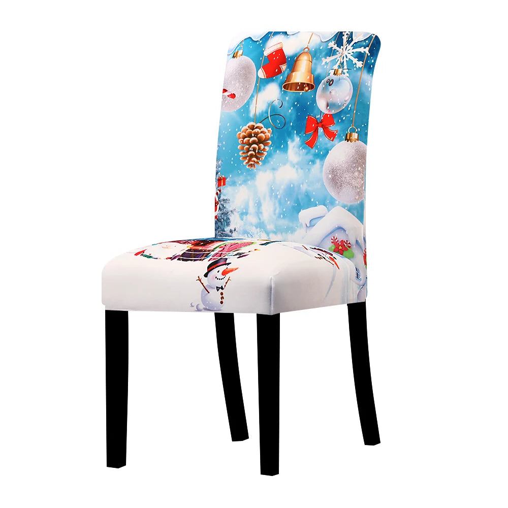 Christmas Luxe Chair Cover — Holiday Dining Elegance for Parties & Gatherings