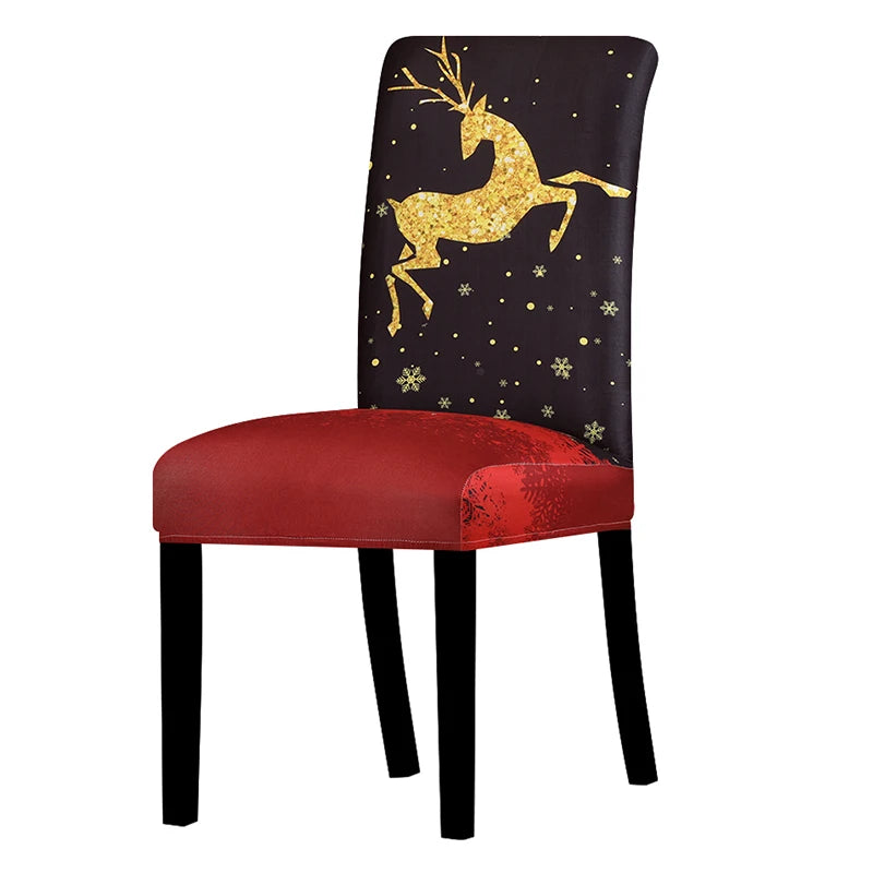Christmas Luxe Chair Cover — Holiday Dining Elegance for Parties & Gatherings
