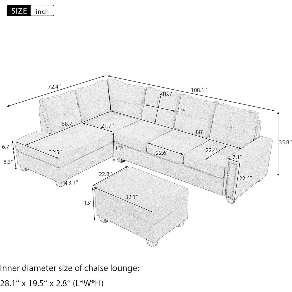 The Belmont Luxe Modular Sectional – Timeless Elegance, Unrivaled Comfort