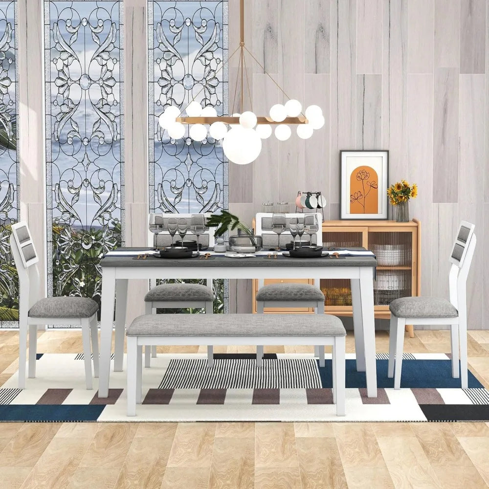 Belmont Manor 6-Piece Dining Set – Timeless Elegance, Modern Comfort