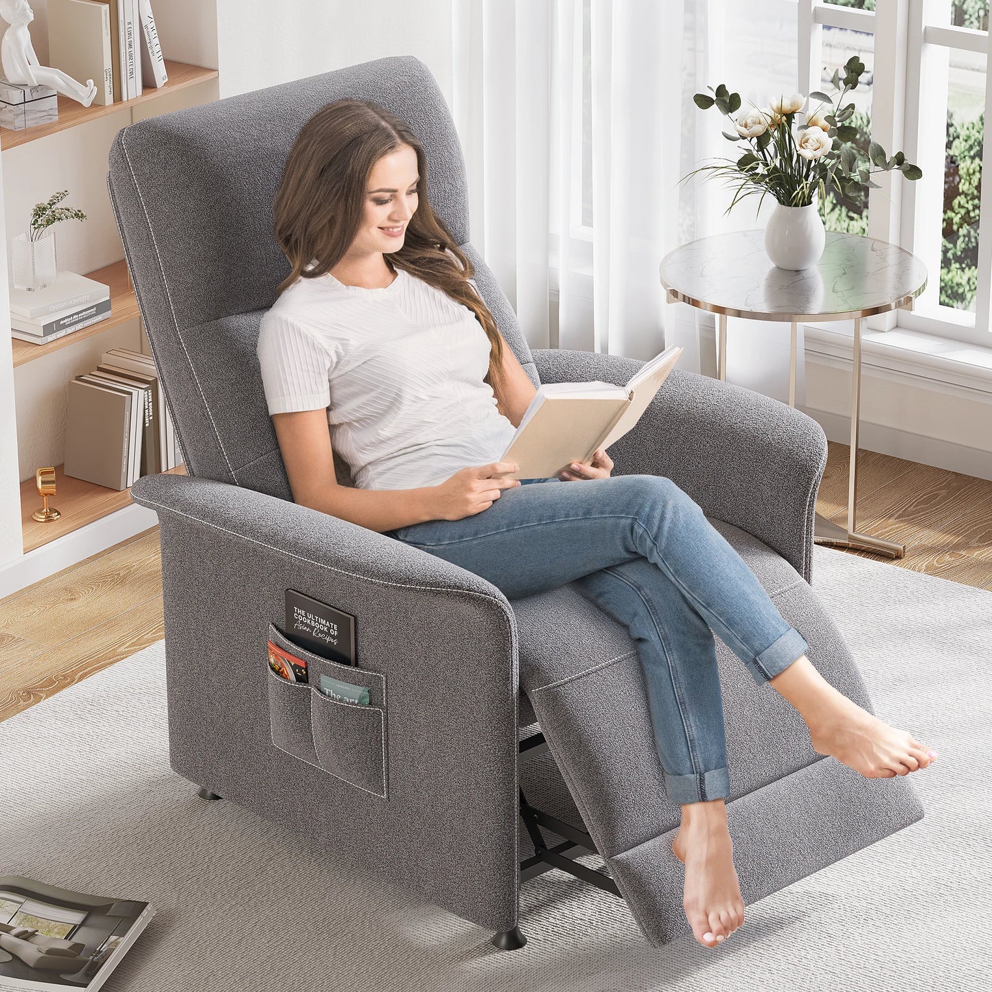 ZBOM Power Recliner Chair with Massage & Heat – Adjustable Electric Lounge Chair for Adults, Home Theater Luxury Comfort