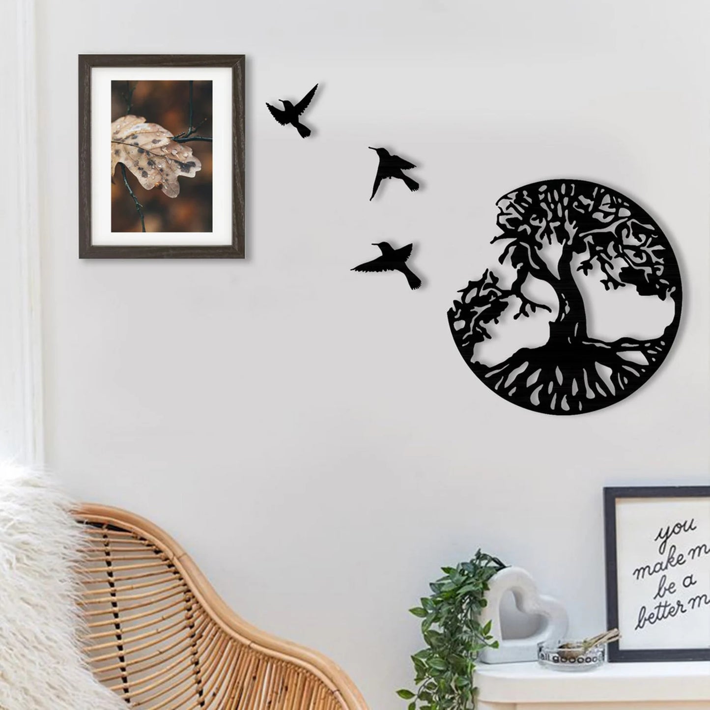 Elysian Harmony: The Tree of Life & Birds Metal Wall Art – Timeless Elegance in Nature-Inspired Design