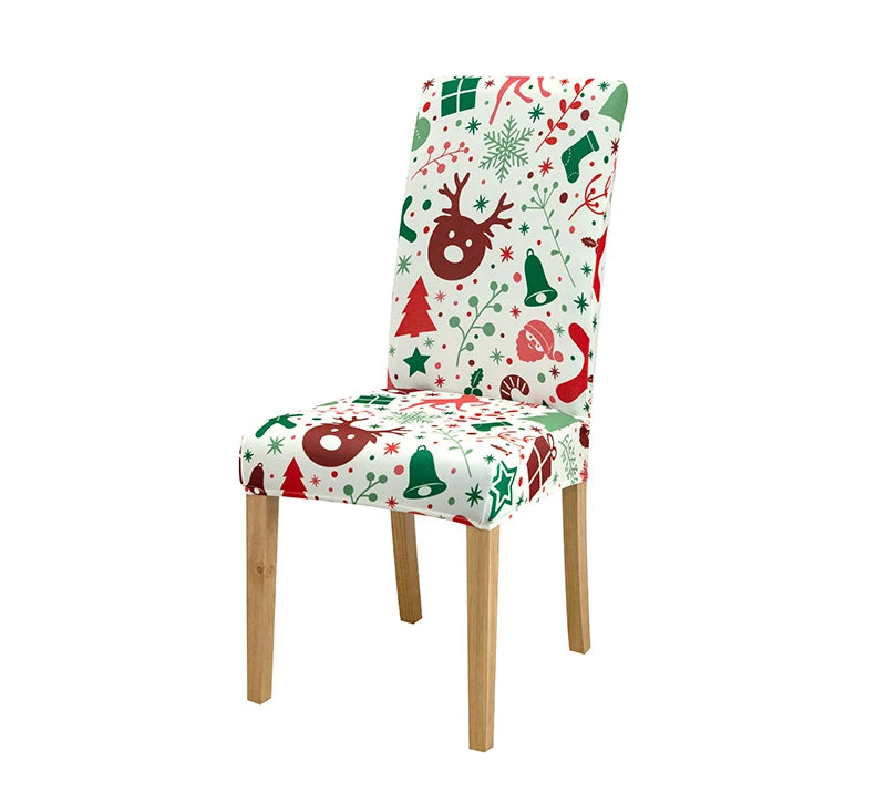 Christmas Luxe Chair Cover — Holiday Dining Elegance for Parties & Gatherings