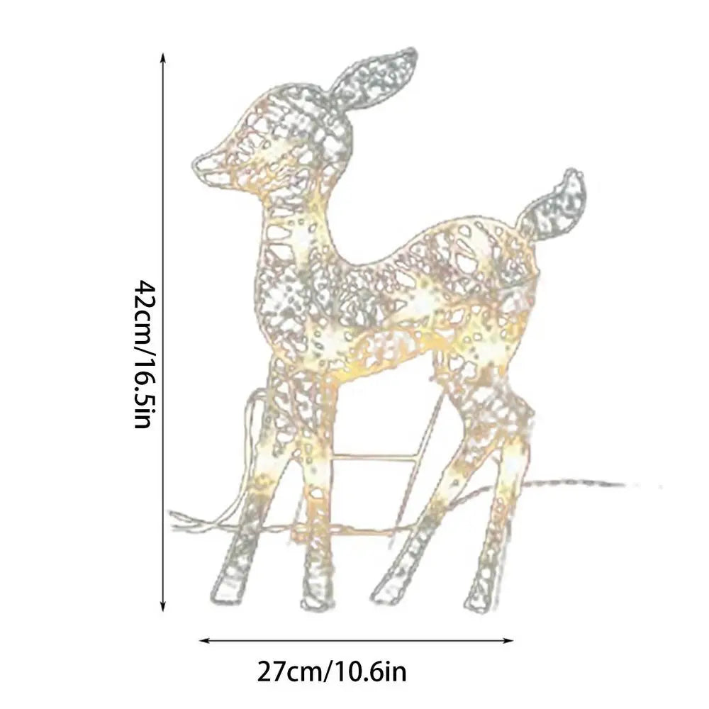 2025 Christmas Reindeer Decor Christmas Garden Luminous Deer Happy New Year Decoration For Garden Standing