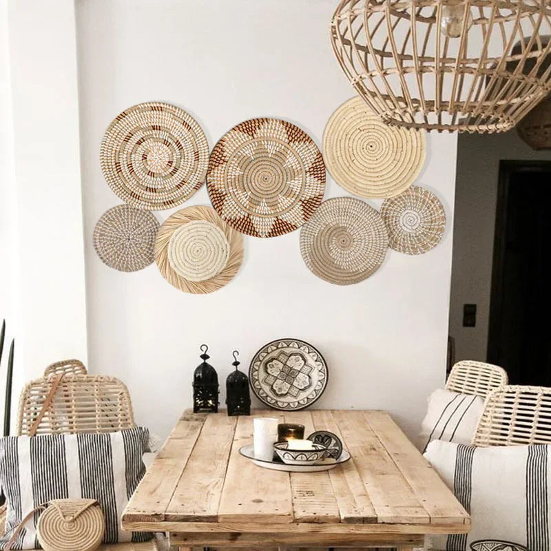 The Riviera Wicker Wall Ensemble – Artisan Elegance in Seven Timeless Pieces