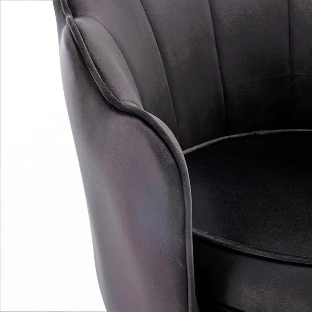 The Marlowe Velvet Barrel Chair – Luxe Lounge Seating with Gold Accents