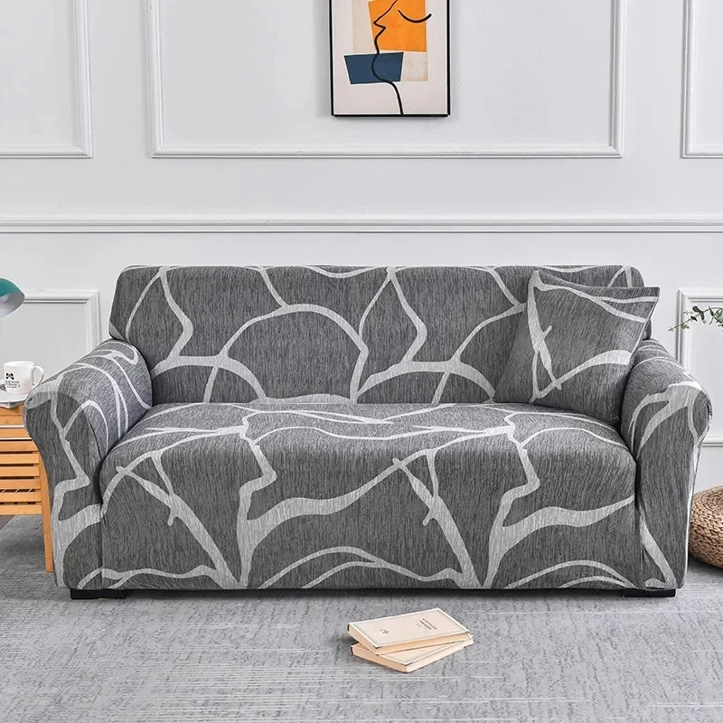 🌸 Capri Bloom Sofa Dress – Elastic Floral Furniture Cover for Effortless Elegance ✨