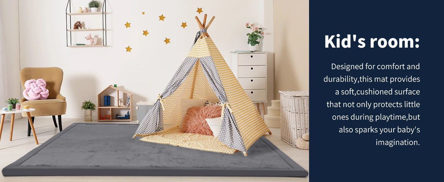 Cream Quietude Classic: Non-Slip Minimalist Tatami Living Room & Bedroom Rug