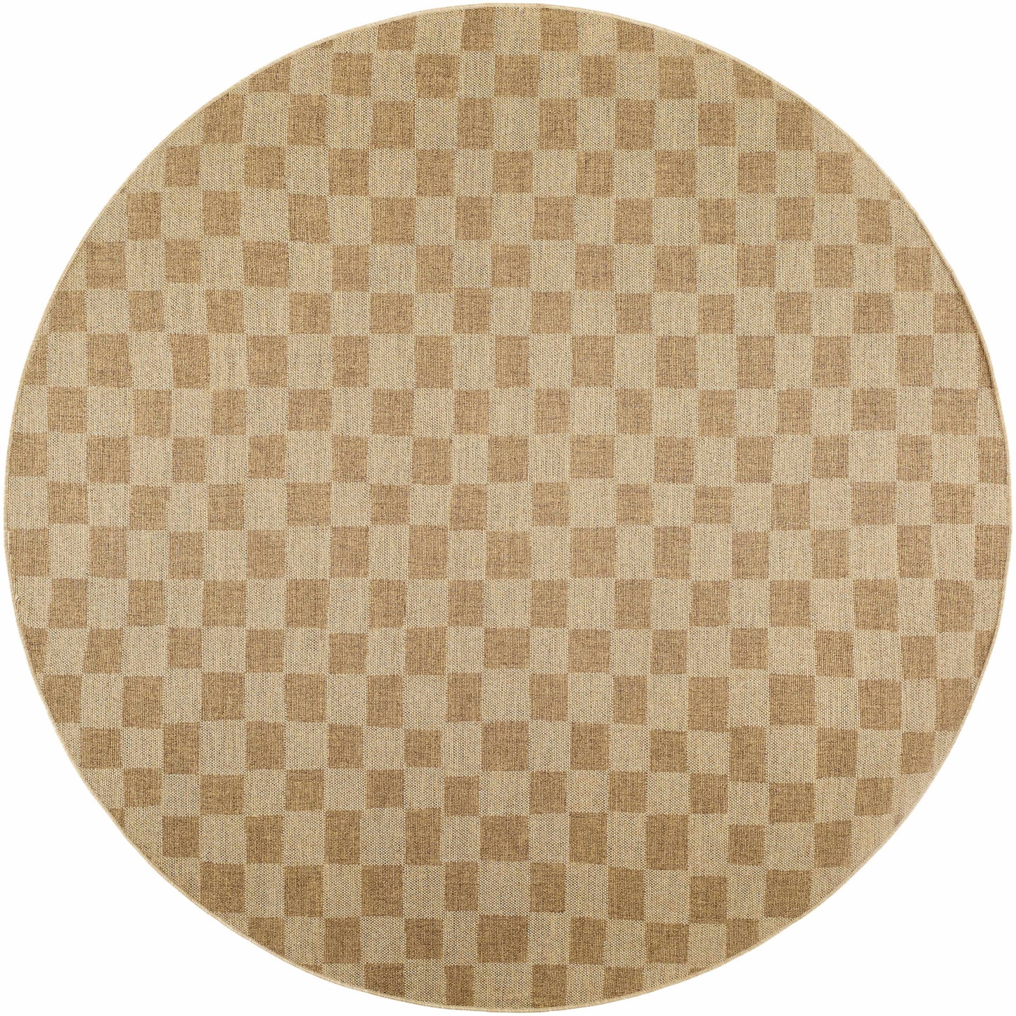 Kuval Checkered Brown Rug
