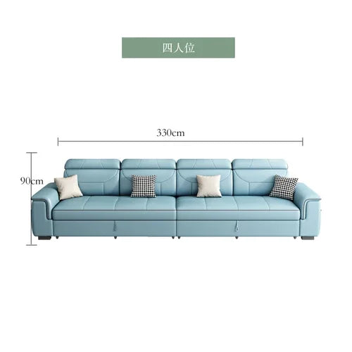 🌊 The Sorrento Modular Lounge – Waterproof Nordic Leather Foldable Sofa Bed with Hidden Storage ✨