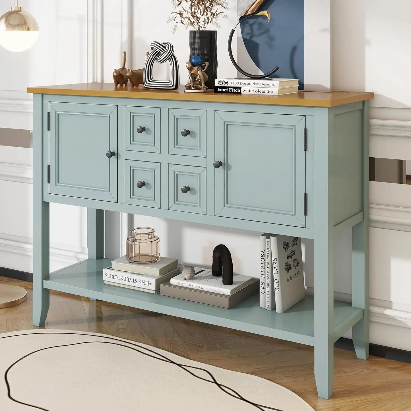 The House Of Bonney 6-Drawer Console Table – A Statement of Refined Elegance