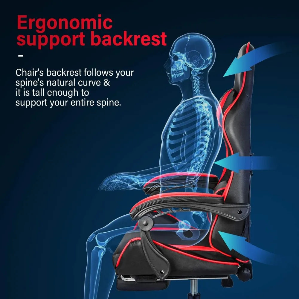 The DOMINUS Prestige Ergonomic Gaming Throne – Adjustable Racing Recliner with Supreme Comfort & Support