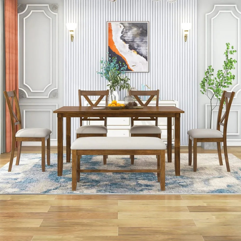 Belmont Manor 6-Piece Dining Set – Timeless Elegance, Modern Comfort