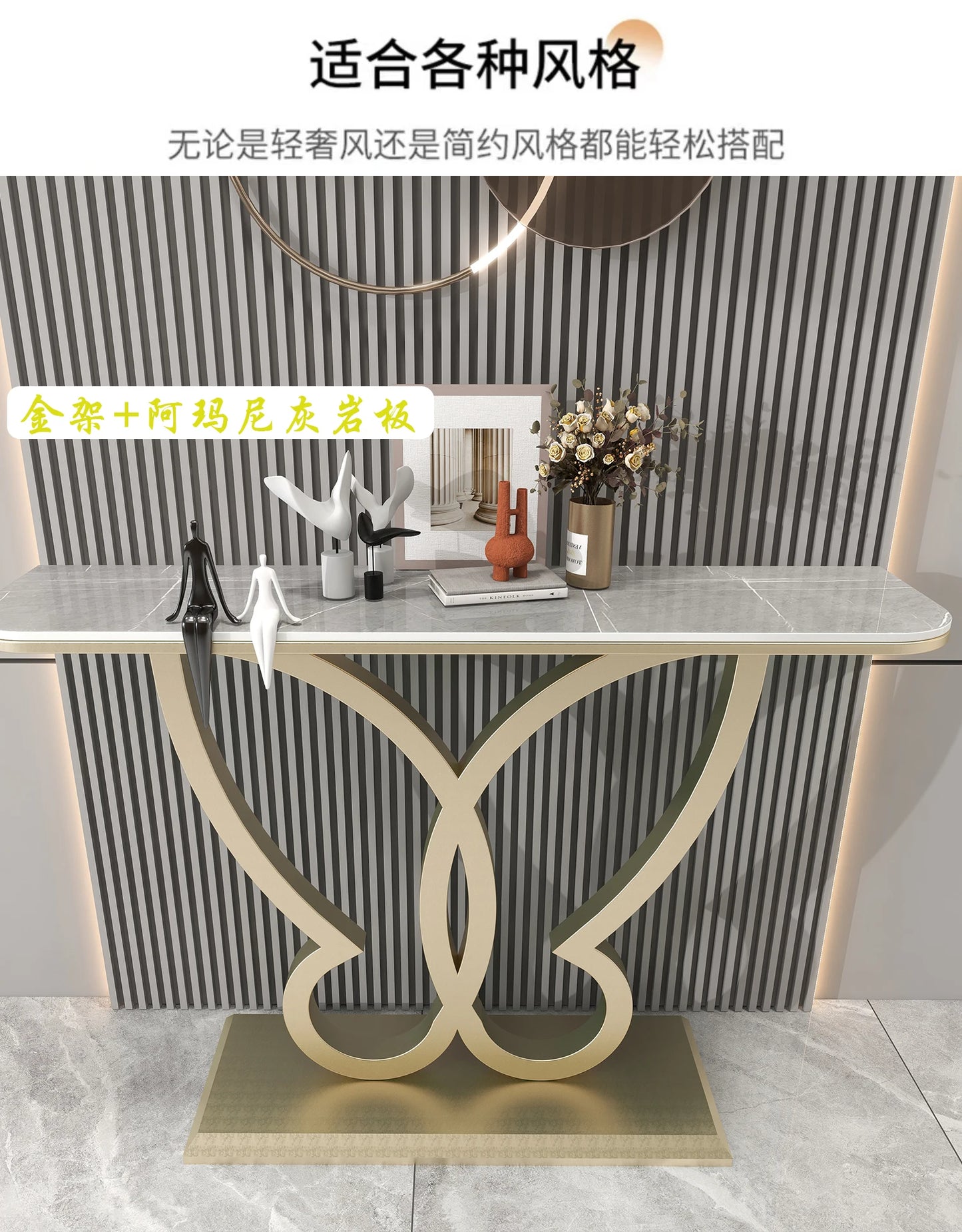 LunaEdge Modern Corner Console Table – Sleek Minimalist Luxury for Living Room, Entryway & Home Elegance